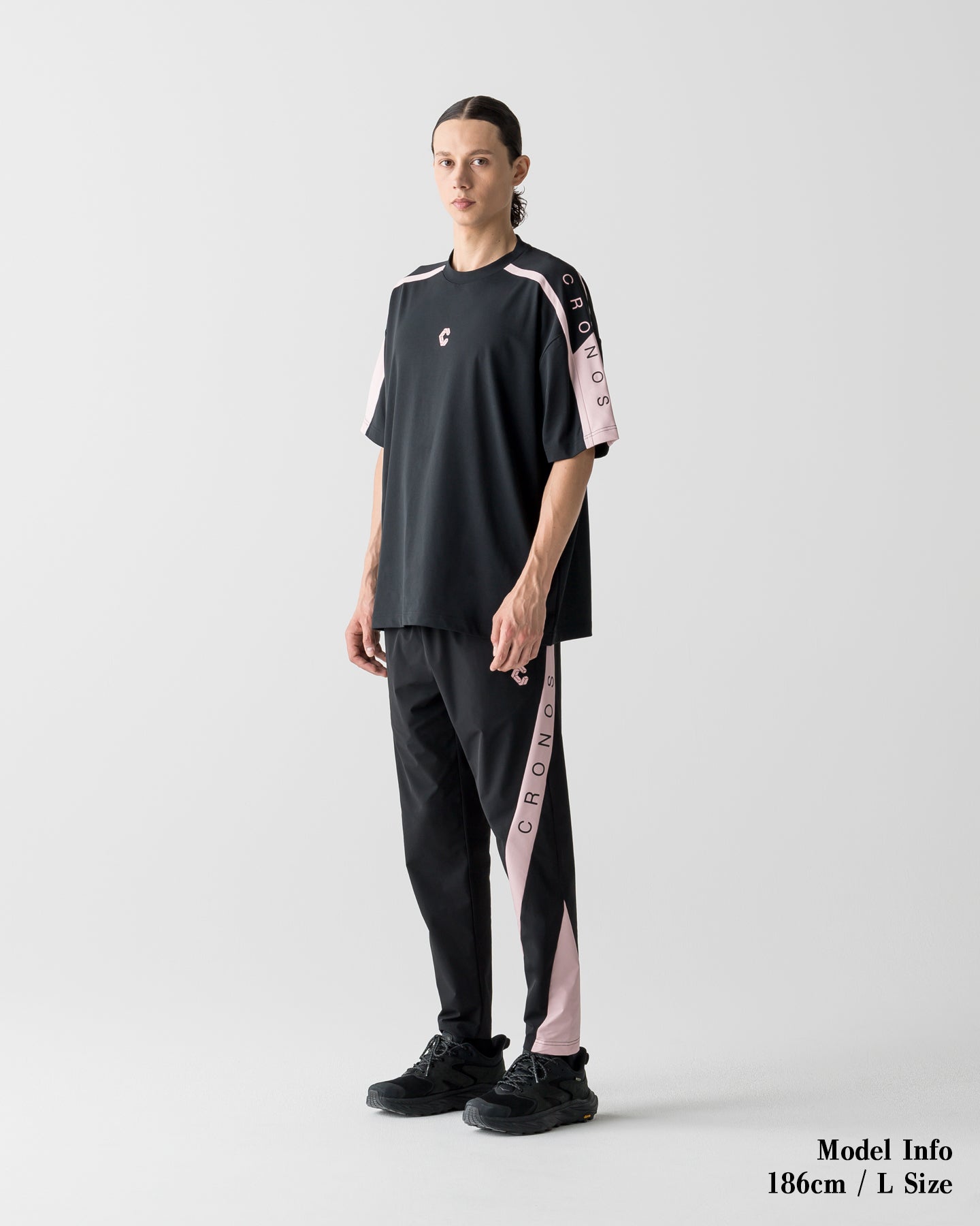 CRONOS COOL ACTIVE S/S TEE【BLACK×PINK】