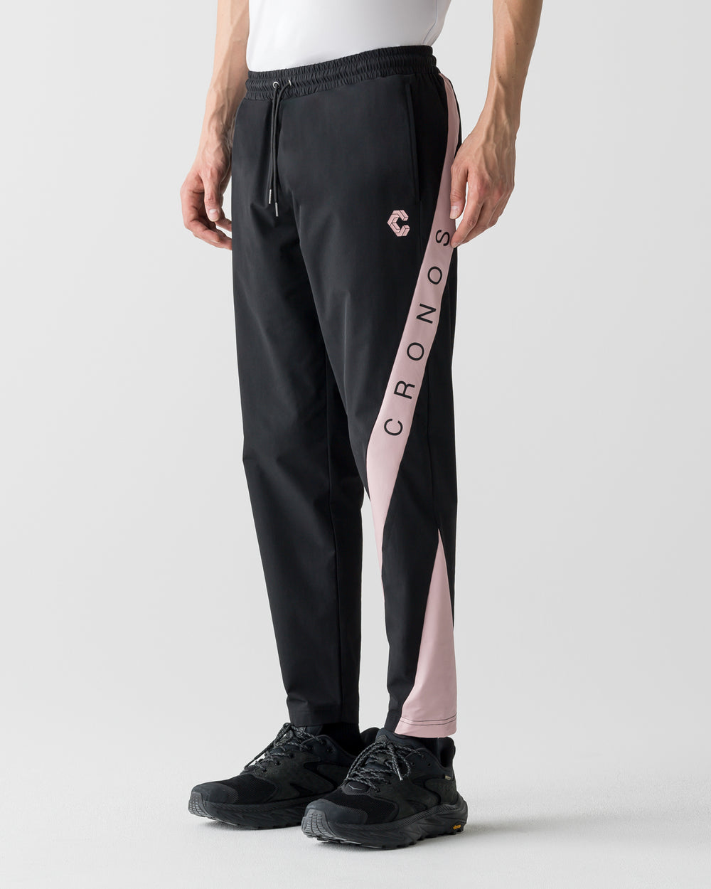 CRONOS COOL SIDE LINE JOGGER PANTS【BLACK×PINK】