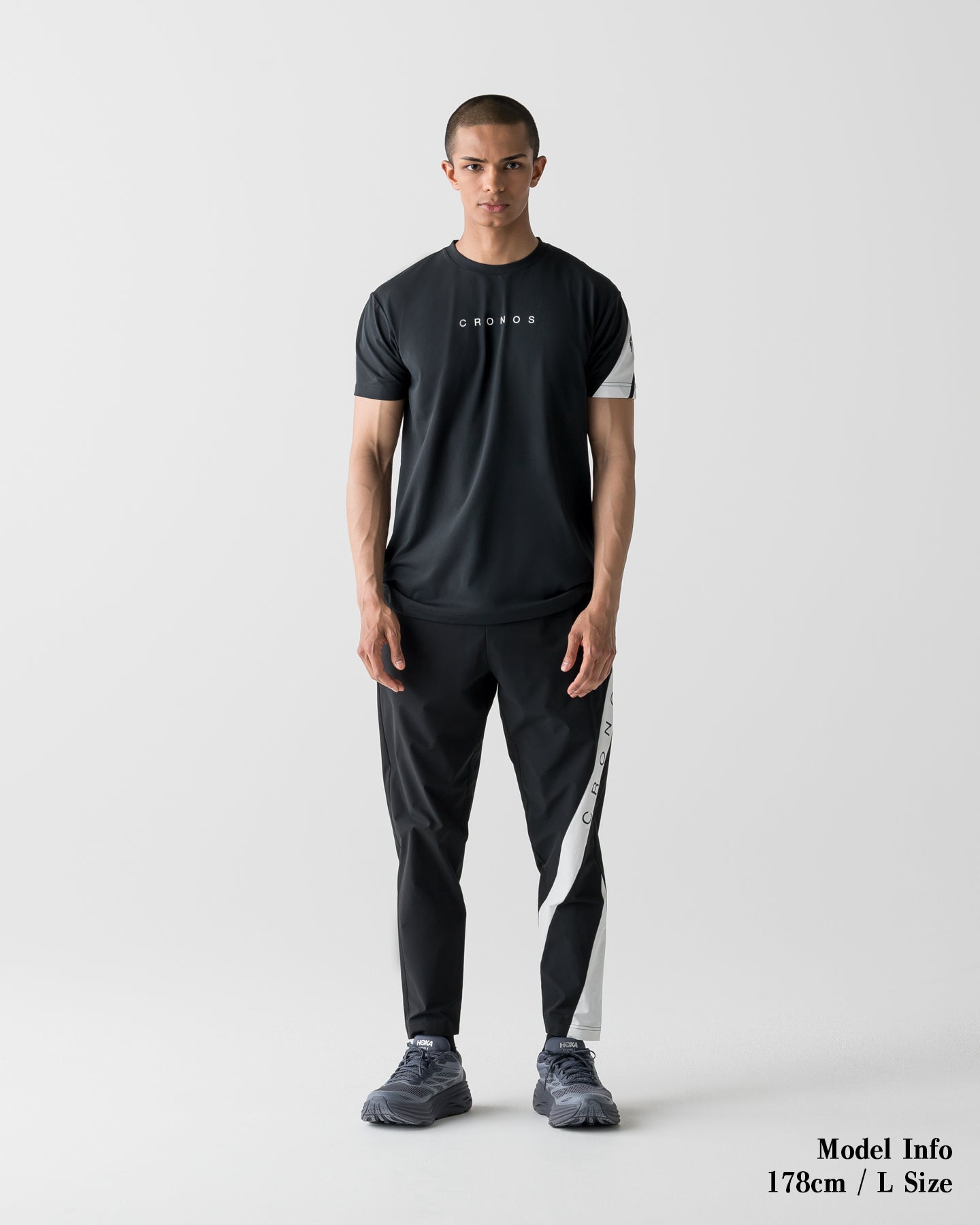 CRONOS SWITCH LINE REGULAR FIT S/S TEE【BLACK】