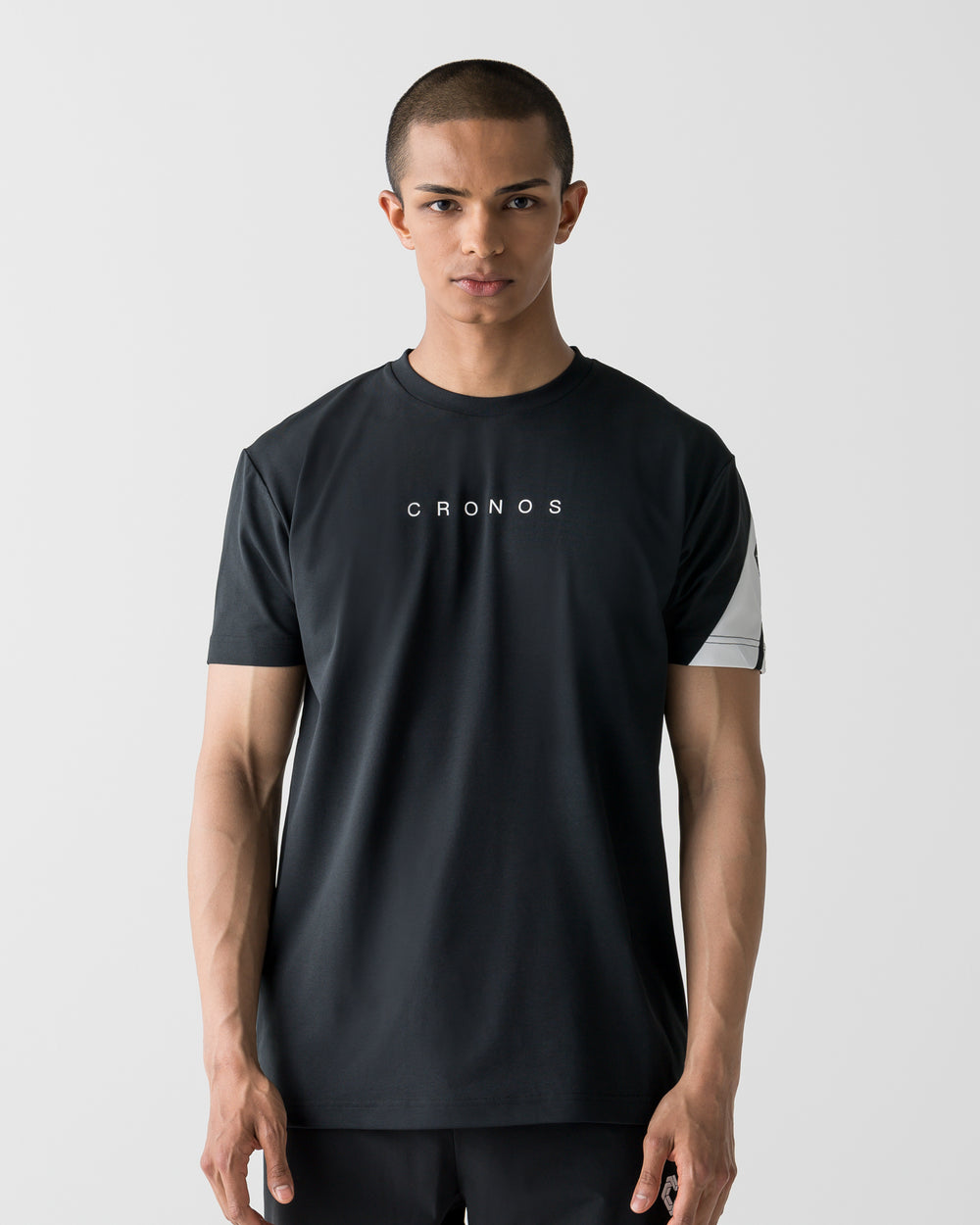 CRONOS SWITCH LINE REGULAR FIT S/S TEE【BLACK】