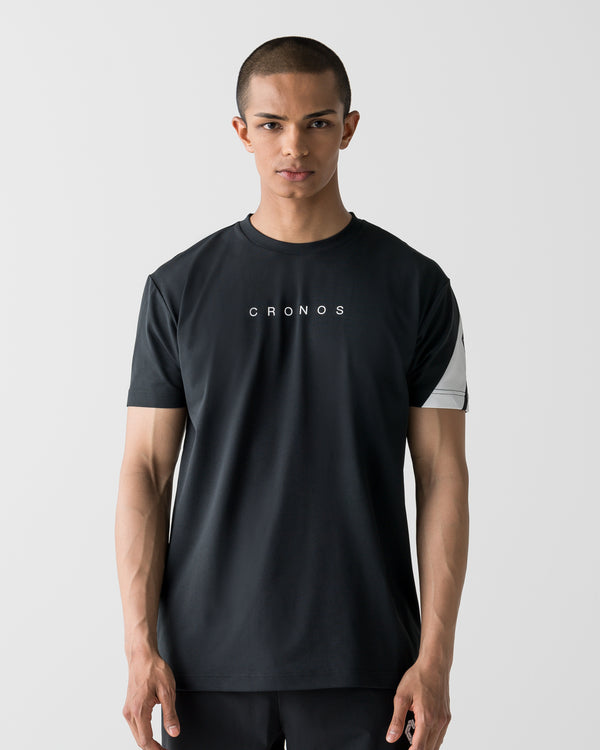 CRONOS SWITCH LINE REGULAR FIT S/S TEE【BLACK】