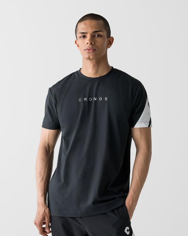 CRONOS SWITCH LINE REGULAR FIT S/S TEE【BLACK】