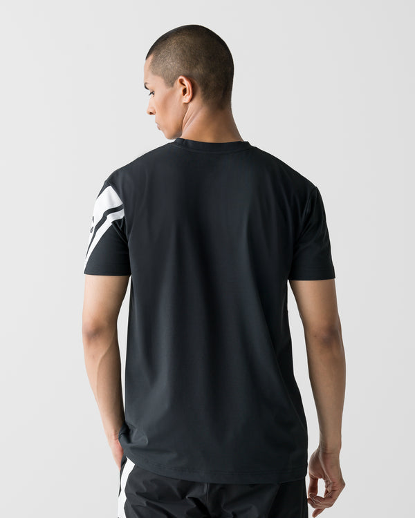 CRONOS SWITCH LINE REGULAR FIT S/S TEE【BLACK】