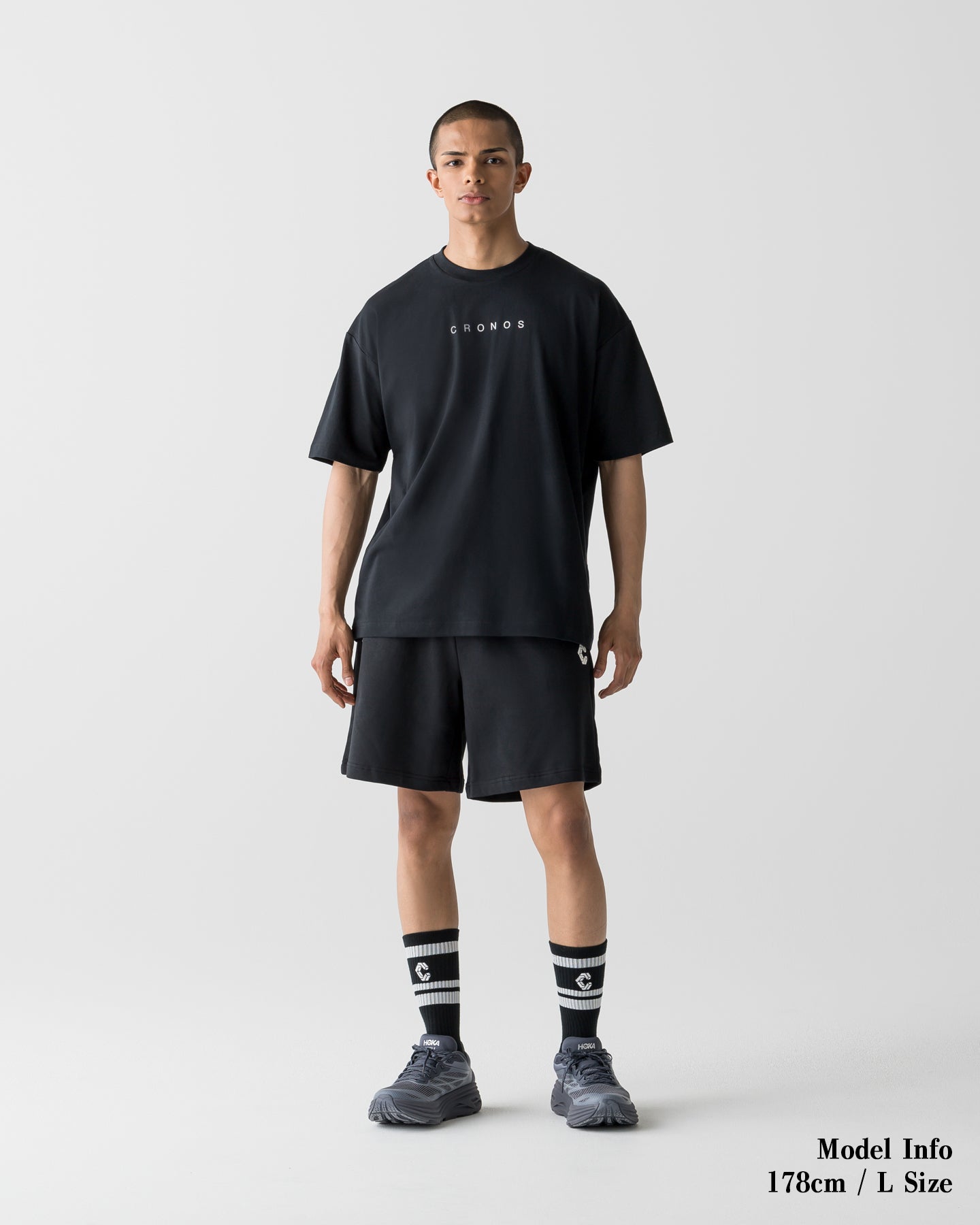 CRONOS BASIC SWEAT SHORTS【BLACK】