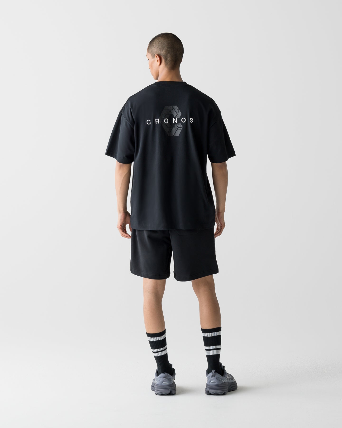 【美品】 クロノス CRONOS サイドラインスウェットショーツ LHP 別注 CRONOS BASIC SWEAT SHORTS【BLACK】