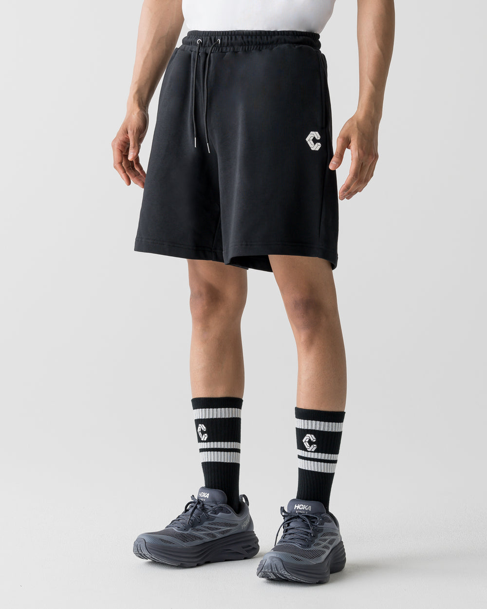 CRONOS BASIC SWEAT SHORTS【BLACK】
