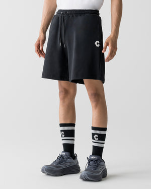 CRONOS BASIC SWEAT SHORTS【BLACK】