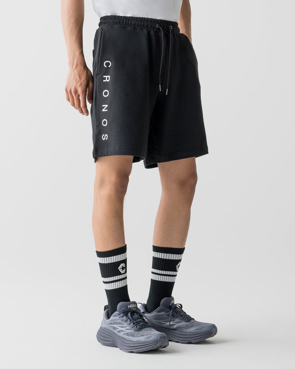 CRONOS BASIC SWEAT SHORTS【BLACK】