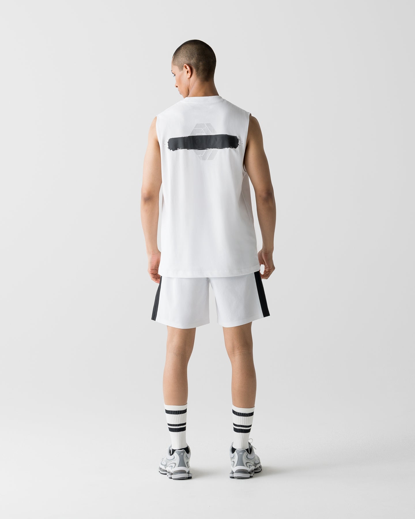 CRONOS PAINT STROKE COOL SLEEVELESS【WHITE】