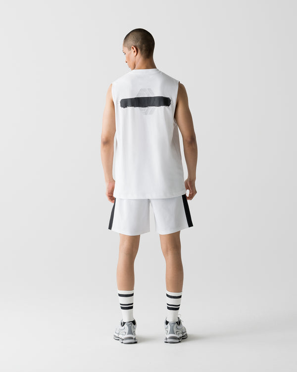 CRONOS PAINT STROKE COOL SLEEVELESS【WHITE】