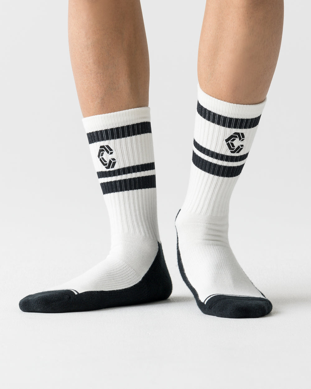 CRONOS LOGO LINE SOCKS【WHITE】