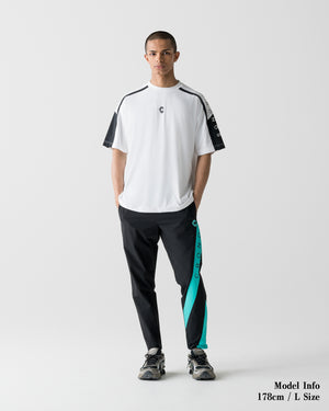 CRONOS COOL SIDE LINE JOGGER PANTS【BLACK×T.BLUE】