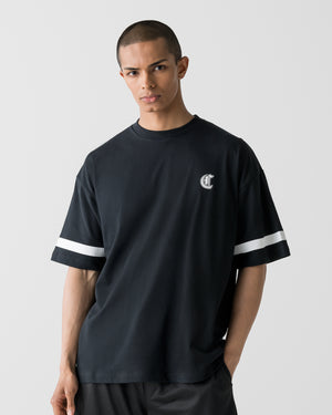 CRONOS BLACKLETTER CIRCLE S/S TEE【BLACK】