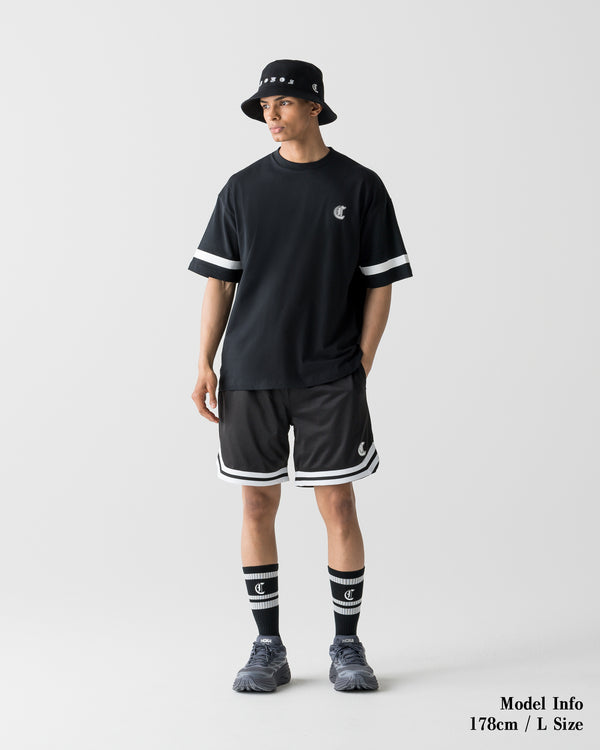 CRONOS BLACKLETTER CIRCLE S/S TEE【BLACK】