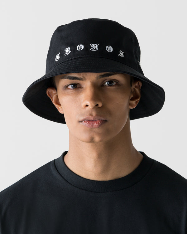 CRONOS LOOP LOGO BUCKET HAT【BLACK×WHITE】