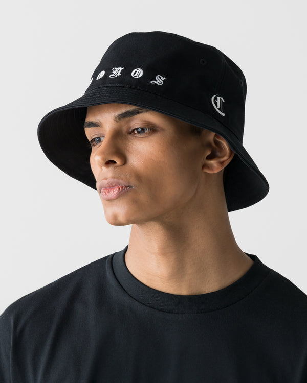 CRONOS LOOP LOGO BUCKET HAT【BLACK×WHITE】