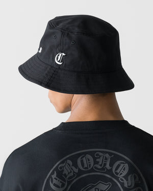 CRONOS LOOP LOGO BUCKET HAT【BLACK×WHITE】