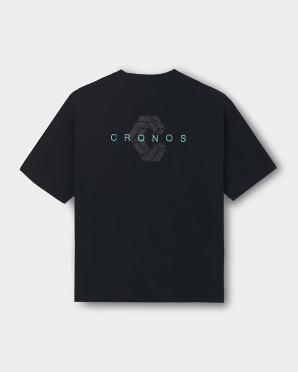 CRONOS DRY ACTIVE S/S TEE【BLACK×T.BLUE】