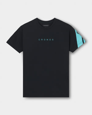 CRONOS SWITCH LINE REGULAR FIT S/S TEE【BLACK×T.BLUE】