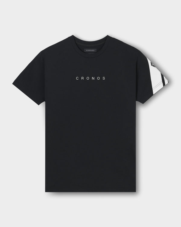 CRONOS SWITCH LINE REGULAR FIT S/S TEE【BLACK】