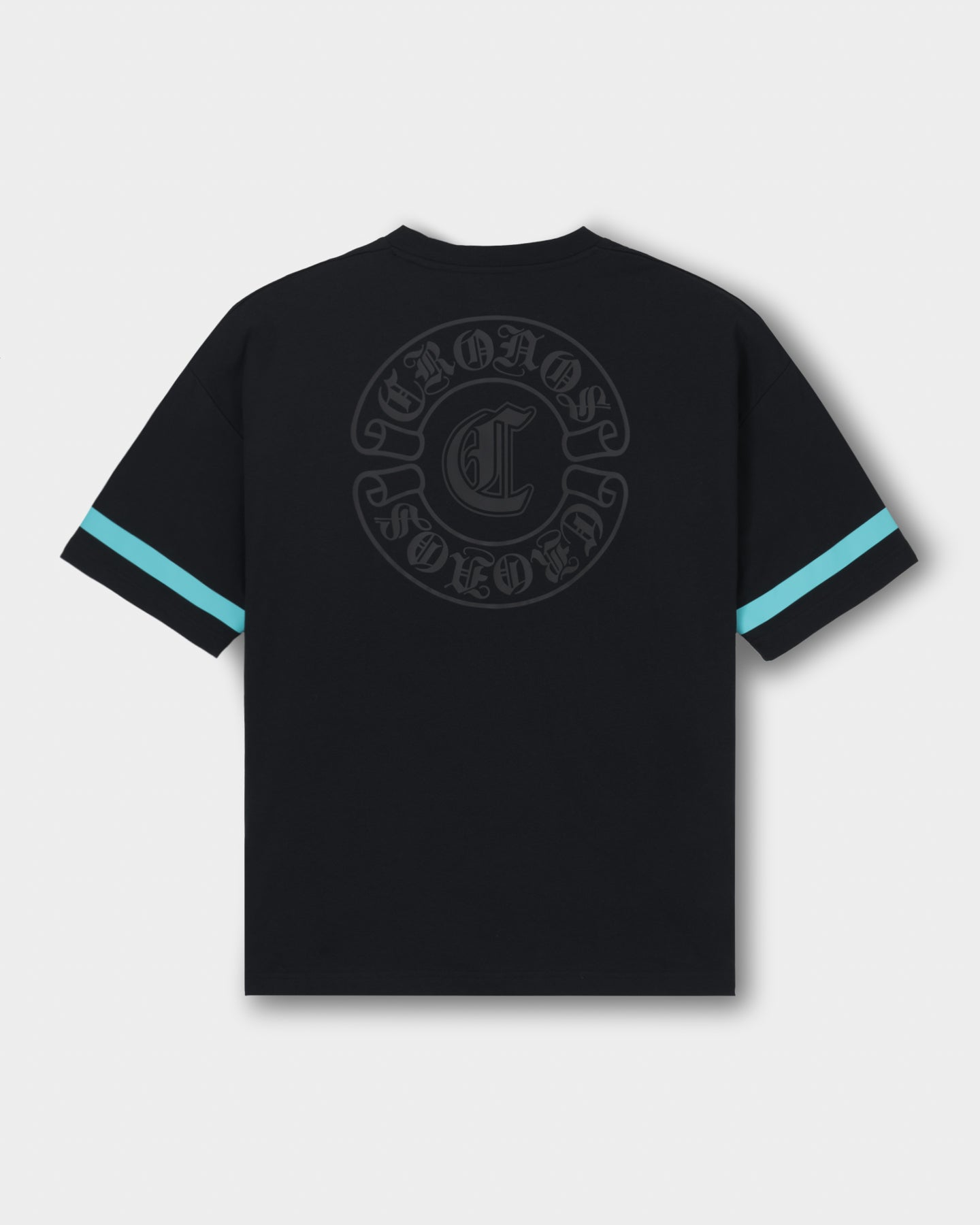 CRONOS BLACKLETTER CIRCLE S/S TEE【BLACK×T.BLUE】