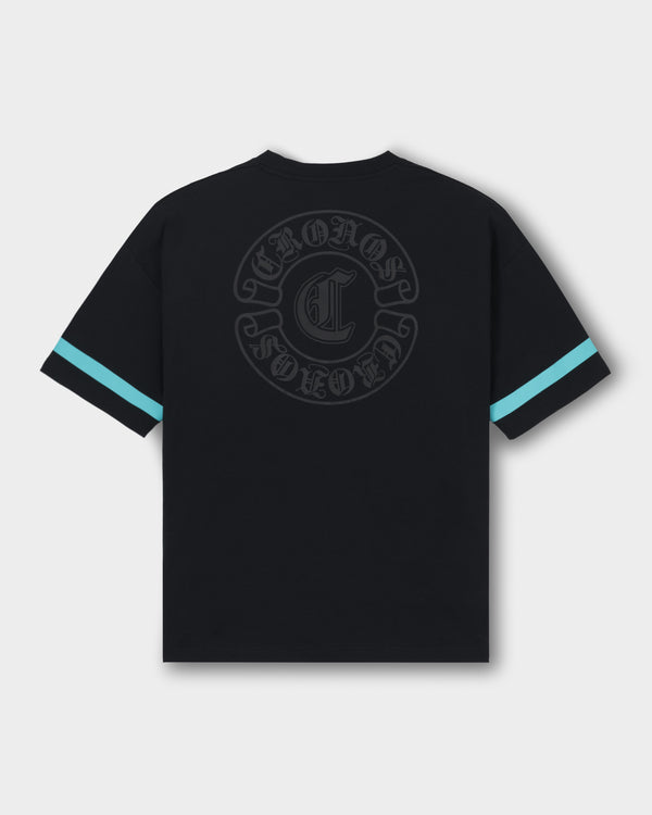CRONOS BLACKLETTER CIRCLE S/S TEE【BLACK×T.BLUE】