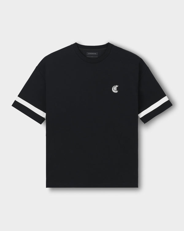 CRONOS BLACKLETTER CIRCLE S/S TEE【BLACK】