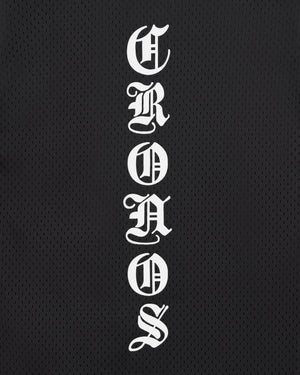 CRONOS BLACKLETTER BASKET MESH SLEEVELESS【BLACK】