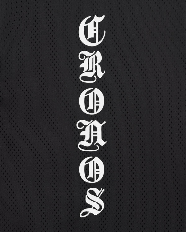 CRONOS BLACKLETTER BASKET MESH SLEEVELESS【BLACK】