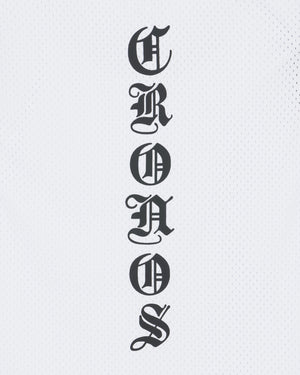 CRONOS BLACKLETTER BASKET MESH SLEEVELESS【WHITE】