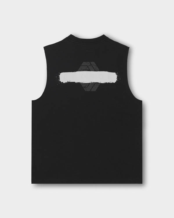 CRONOS PAINT STROKE COOL SLEEVELESS【BLACK】