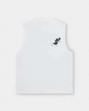 CRONOS PAINT STROKE COOL SLEEVELESS【WHITE】