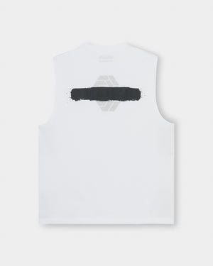 CRONOS PAINT STROKE COOL SLEEVELESS【WHITE】