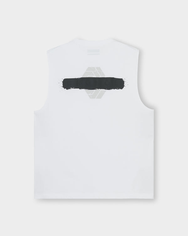 CRONOS PAINT STROKE COOL SLEEVELESS【WHITE】