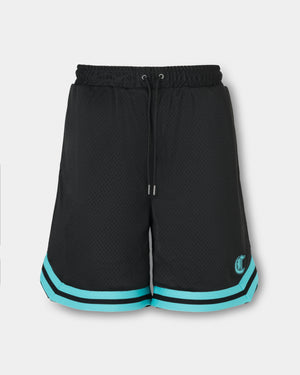 CRONOS BLACKLETTER BASKET MESH SHORTS【BLACK×T.BLUE】