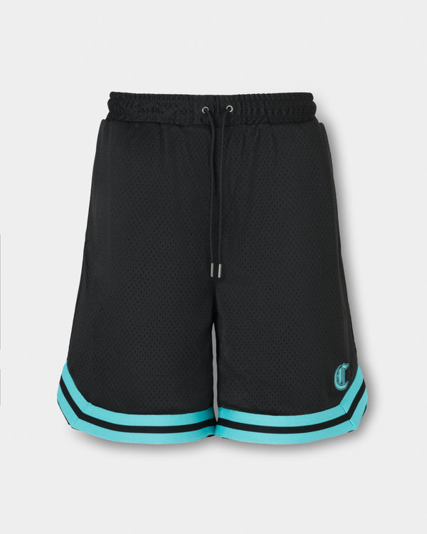 CRONOS BLACKLETTER BASKET MESH SHORTS【BLACK×T.BLUE】