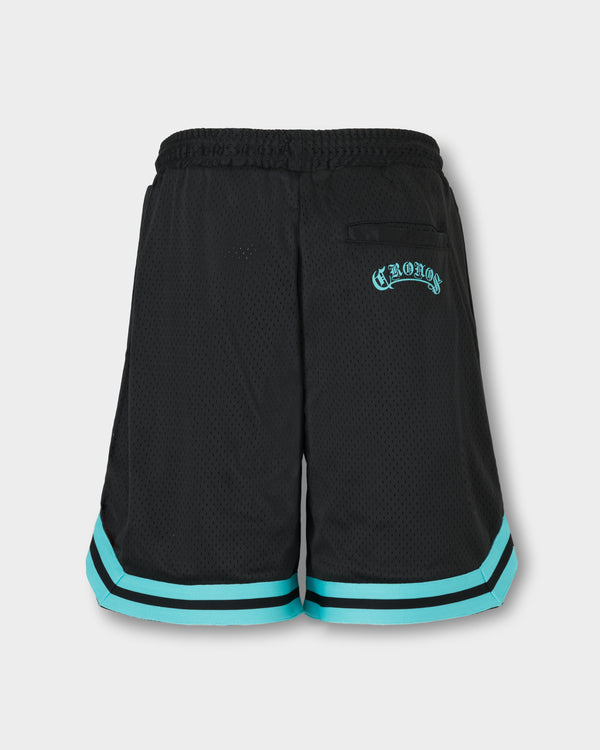 CRONOS BLACKLETTER BASKET MESH SHORTS【BLACK×T.BLUE】