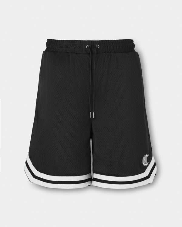 CRONOS BLACKLETTER BASKET MESH SHORTS【BLACK】