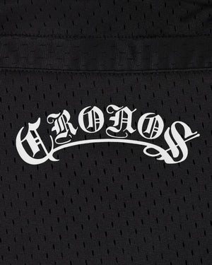 CRONOS BLACKLETTER BASKET MESH SHORTS【BLACK】