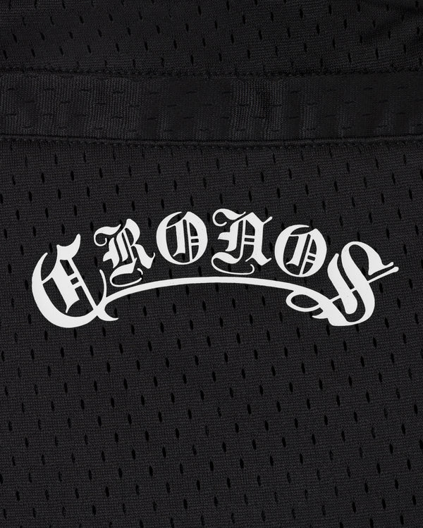 CRONOS BLACKLETTER BASKET MESH SHORTS【BLACK】