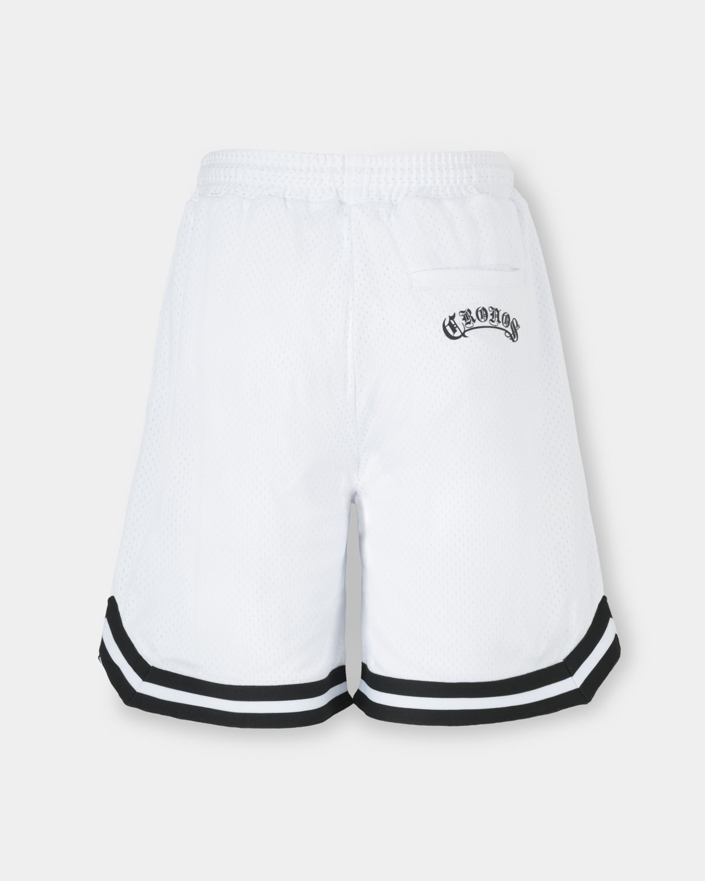 CRONOS BLACKLETTER BASKET MESH SHORTS【WHITE】