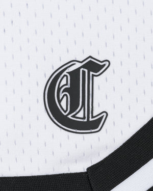 CRONOS BLACKLETTER BASKET MESH SHORTS【WHITE】