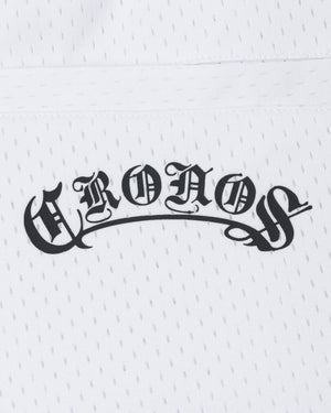 CRONOS BLACKLETTER BASKET MESH SHORTS【WHITE】