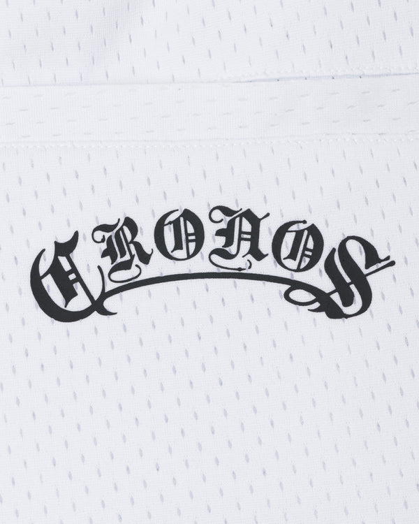 CRONOS BLACKLETTER BASKET MESH SHORTS【WHITE】