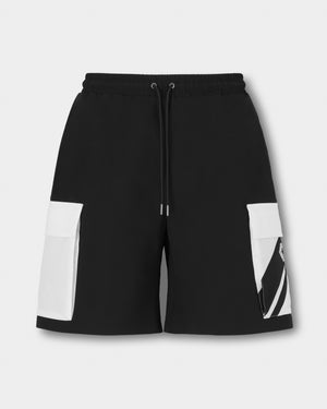 CRONOS SWITCH LINE CARGO SHORTS【BLACK×WHITE】