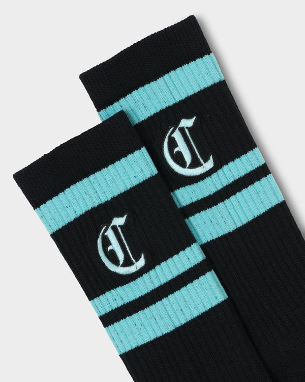 CRONOS LOGO LINE SOCKS【T.BLUE】