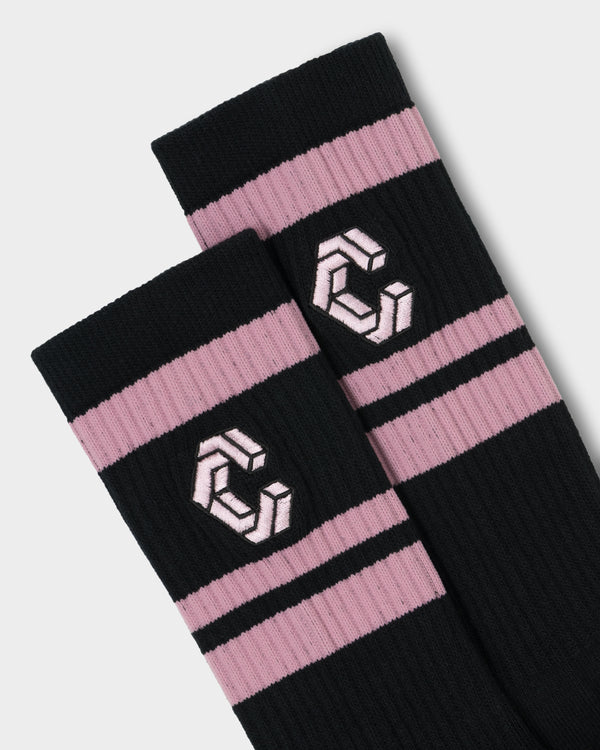 CRONOS LOGO LINE SOCKS【PINK】