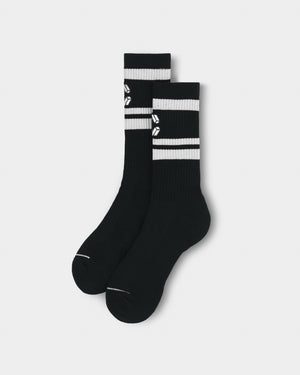 CRONOS LOGO LINE SOCKS【BLACK】