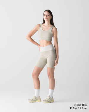CRONOS WOMEN ESSENTIAL BRA TOP【BEIGE】