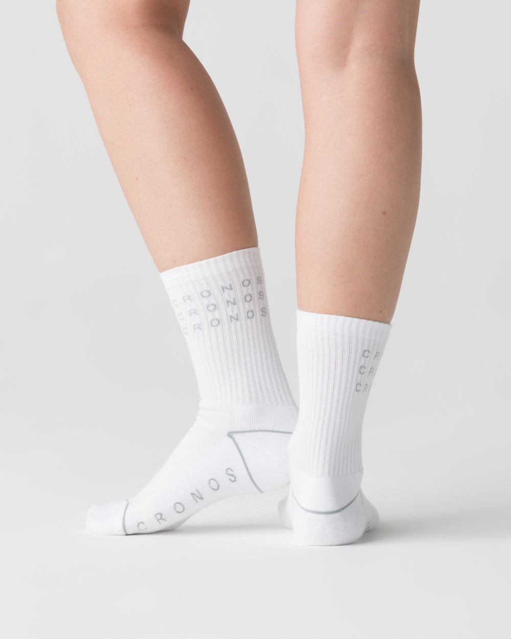 CRONOS WOMEN LOGO LINE SOCKS【WHITE】